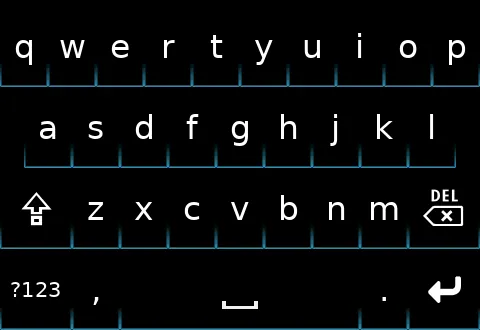 Preview of the glowkey_blue (white text) skin