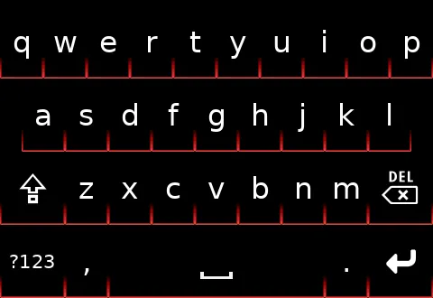 Preview of the glowkey_red (white text) skin